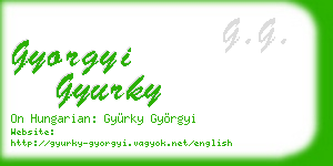 gyorgyi gyurky business card